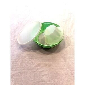 VTG Tupperware Jel-N-Serve Jello Mold Mint Green 1203-4 with Seals 4 Piece‎ Set
